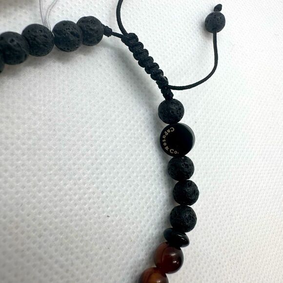 Caputo & Co. Lava Gemstone Red Tiger Eye Adjustable Bracelet NWT - Picture 8 of 8